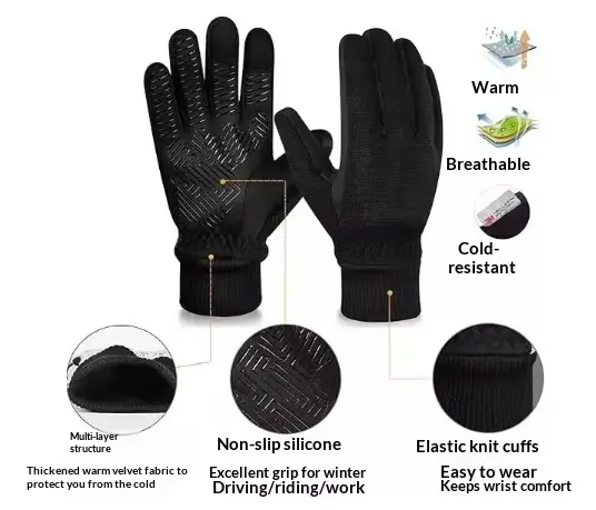 Warm Thinsulate Winter Gloves with Touchscreen for Cycling