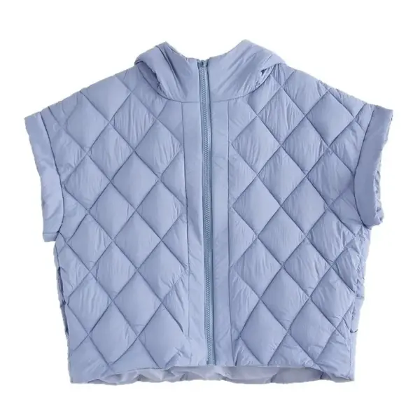 Women's Vest With Fly Sleeves And Hoodie Trendy Coat Women's Vest With Fly Sleeves And Hoodie Trendy Coat