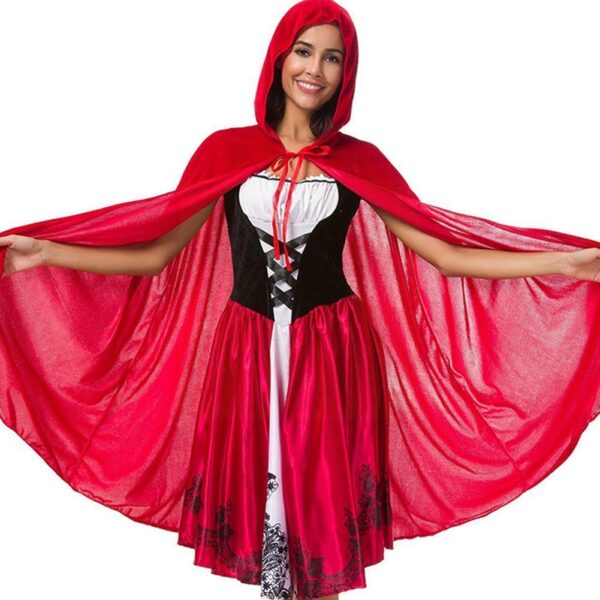 Skull Print Vampire Witch Dress Costume for Halloween - Long Skirt Skull Print Vampire Witch Dress Costume for Halloween - Long Skirt