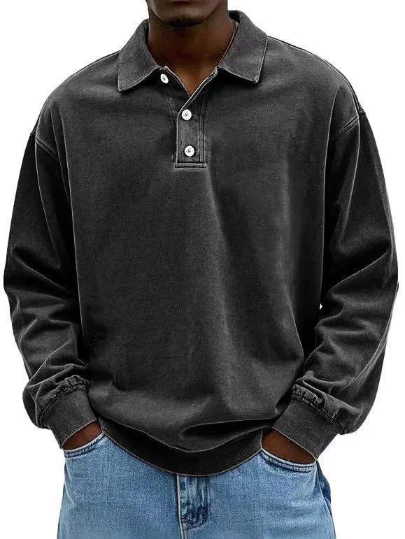 Fall Men's Long Sleeve Polo Shirts Casual Breathable Comfortable Tees Shirt Solid High Quality Sweatshirt Male T-Shirt Fall Men's Long Sleeve Polo Shirts Casual Breathable Comfortable Tees Shirt Solid High Quality Sweatshirt Male T-Shirt