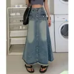 6b9fd9e0-01fd-4b84-a577-817c5e837236.webp High-End Designer-Look A-Line Flowy Tummy-Control Denim Skirt