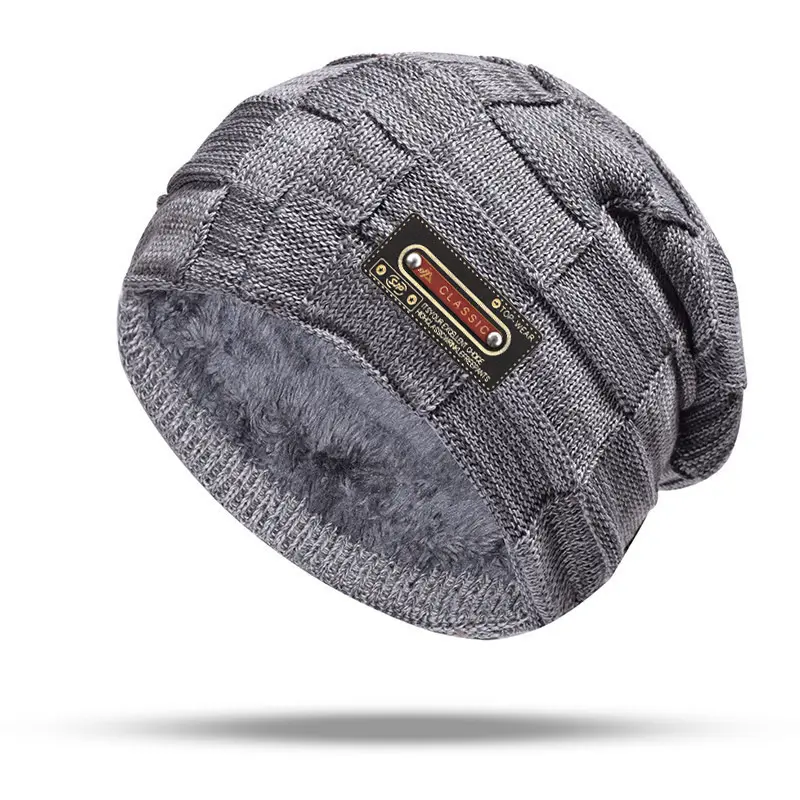 Fleece-Lined Warm Knitted Men’s Outdoor Beanie, 58–63 cm Fleece-Lined Warm Knitted Men’s Outdoor Beanie, 58–63 cm