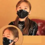 Secure Black Latex Head Tie Face Mask for Men & Women 0.6 mm