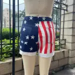 6d0de8b3-974d-4ef2-84df-f3e84b735e86.webp Patriotic Stars and Stripes Denim Women’s Shorts, No Stretch