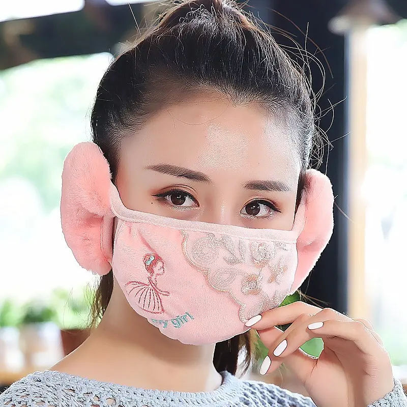 Windproof Warm Winter Mask with Integrated Womens Earmuffs Windproof Warm Winter Mask with Integrated Womens Earmuffs