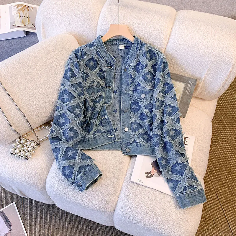 Loose-fitting Cropped Jacket For Petite Women