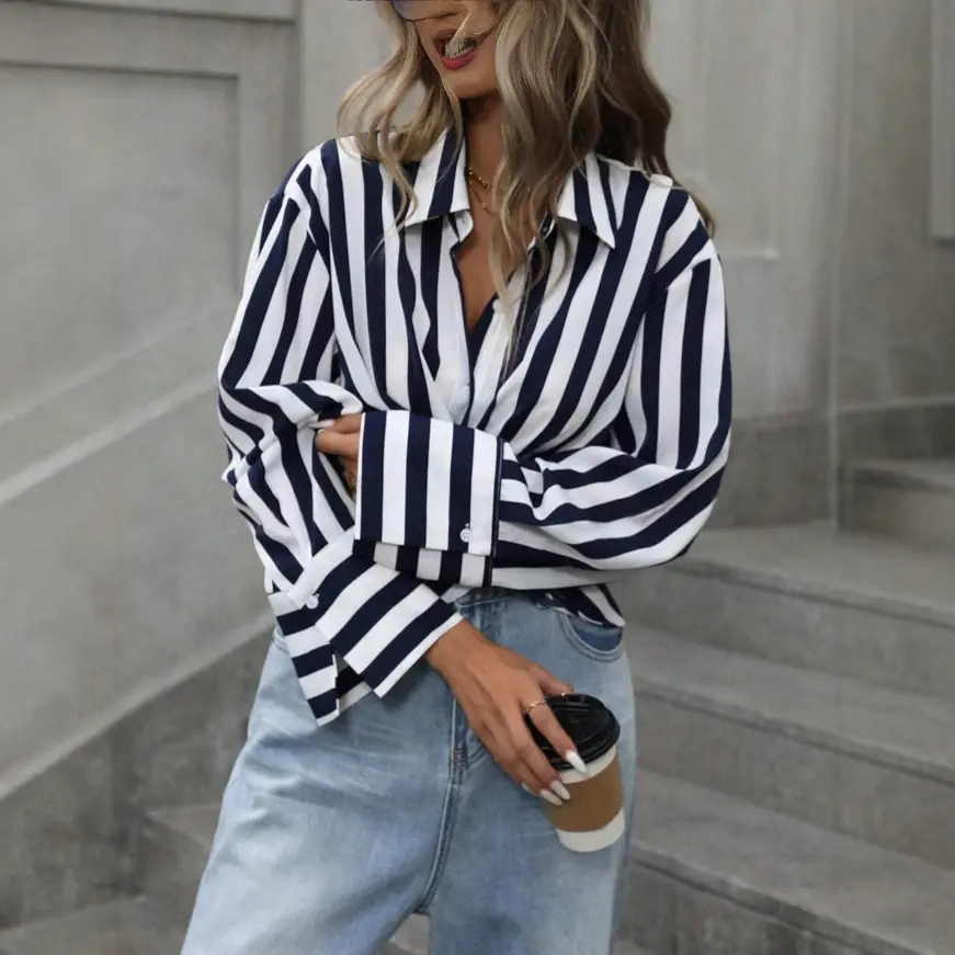 Women's Striped Loose Shirt