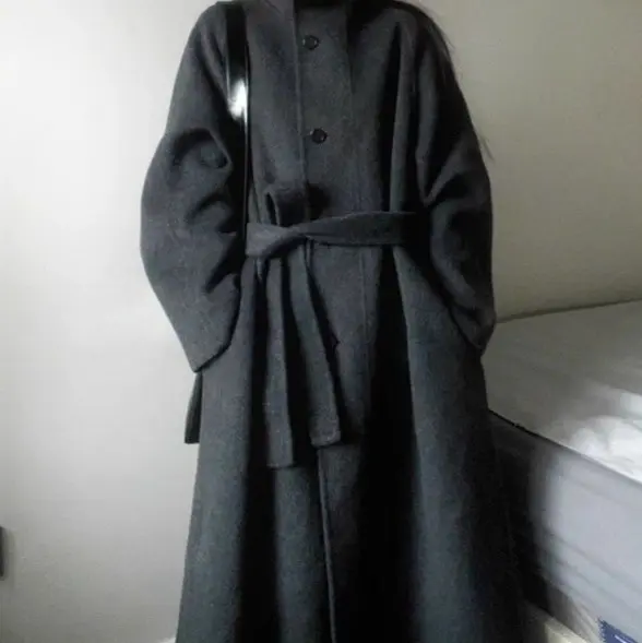 Women's New Wool Coat Petite Korean Mid-length