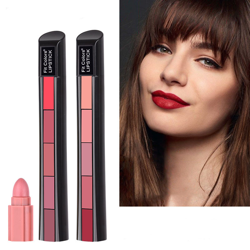 Long-Lasting Waterproof Matte 5-Color Lipstick Set Long-Lasting Waterproof Matte 5-Color Lipstick Set