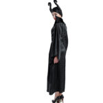 Fitted Black Witch Jumpsuit Costume for Women w/ Headwear