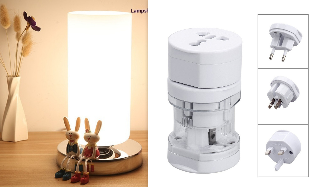 Cylinder Glass LED Desk Lamp, 5 W Button Switch Cylinder Glass LED Desk Lamp, 5 W Button Switch