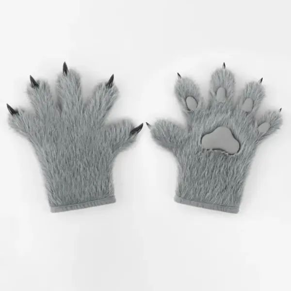 Non-Slip Cat Paw Gloves Plush for Cat Palm Props - Winter