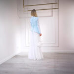 6f5bbfb1-f601-4ed0-8f93-05bba981c27a.jpg Beaded & Sequined Pleated Chiffon Evening Gown, Blue/White