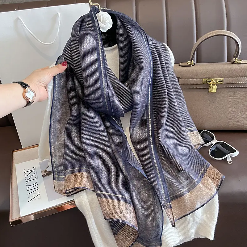 Women's Lightweight Silk Shawl, Elegant Long-style For Socialites Women's Lightweight Silk Shawl, Elegant Long-style For Socialites