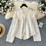 7058ffcb-6daf-4dda-b6e6-6475fcb35851-1.jpg Heavy Industry Leaf Embroidery Cardigan Long Sleeve Top