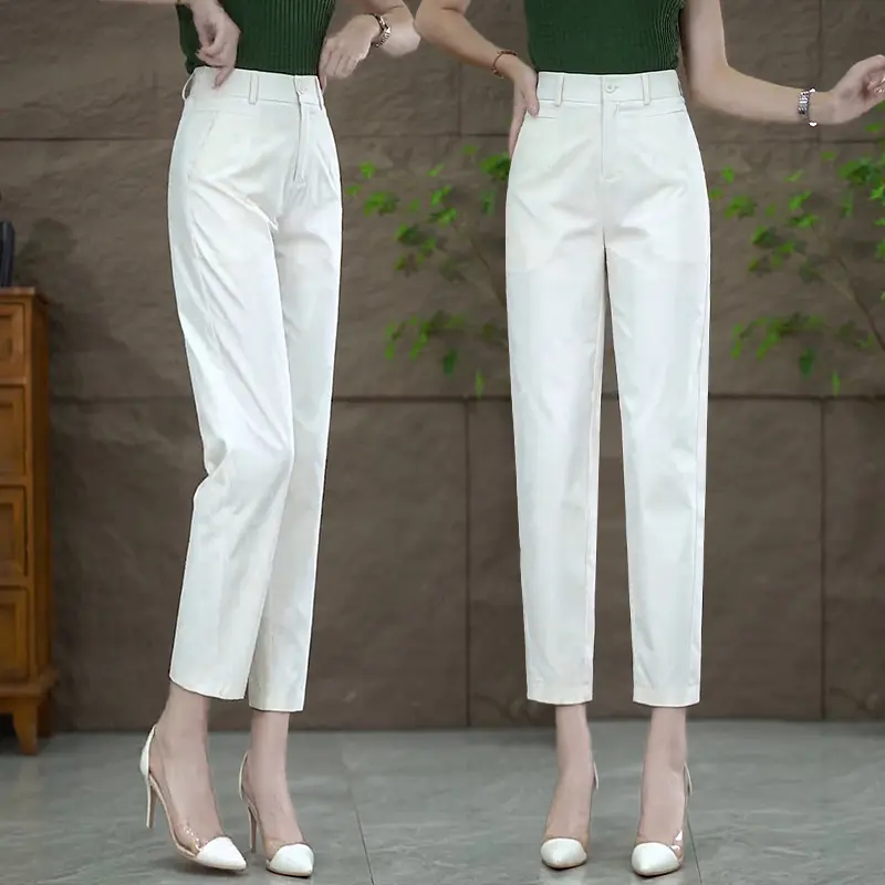 Polished Cropped Suit Pants for Women, Straight-Leg Fit Polished Cropped Suit Pants for Women, Straight-Leg Fit