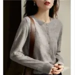 Women's Long-sleeve Knitted Cardigan Sweater