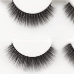Natural Long 3 D Mink Eyelashes with Cotton Stem, 3 Pairs