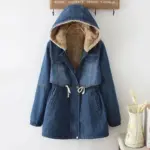7268b540-c36f-4c94-b4da-60a4957421d9.webp Warm Fleece-Lined Denim Padded Jacket for Women, Mid-Length