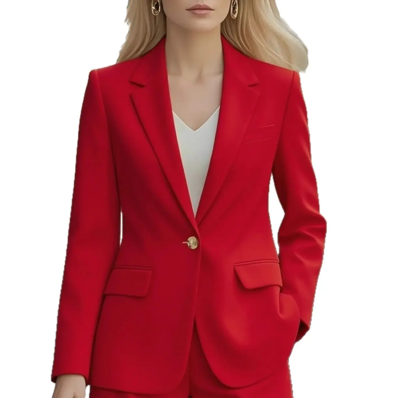 Button-Front Autumn Cardigan Blazer for Women, Long Sleeve Button-Front Autumn Cardigan Blazer for Women, Long Sleeve