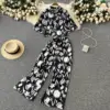 Comfort Fit Wide Leg Long Pants Two-Piece Set for Women