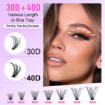 DIY Cluster False Eyelashes Mixed Pack 9-16 mm 30 D/40 D - 14 Rows