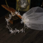 Bridal wreath veil wedding dress accessories