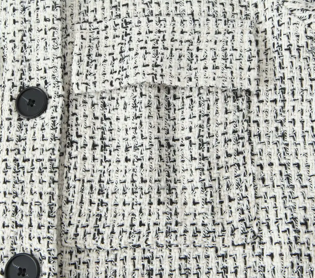 Textured Tweed Patch-Pocket Blazer for Women - Long Sleeve Textured Tweed Patch-Pocket Blazer for Women - Long Sleeve