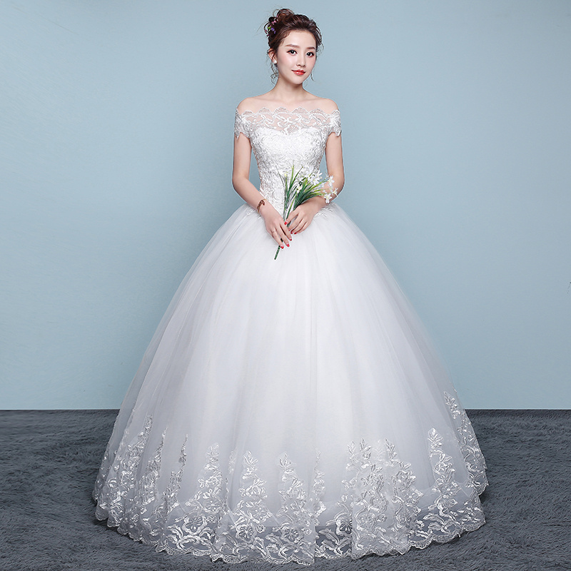 Qidi wedding dress shoulder wedding dress
