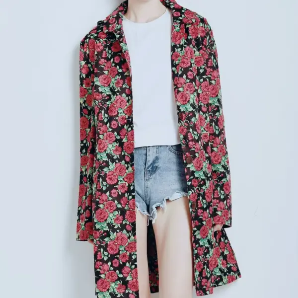Rose Trench Coat Mid-length Women
