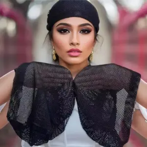 Breathable Inner Hijab Cap with Mesh Scarf Sun Protection