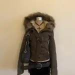 Warm Women’s Short Jacket with Fur-Trim Hood