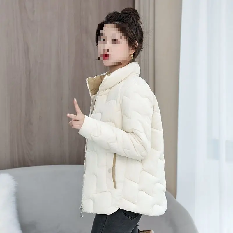 Thickened Cotton-Padded Coat for Moms, A-Line Korean Style Thickened Cotton-Padded Coat for Moms, A-Line Korean Style