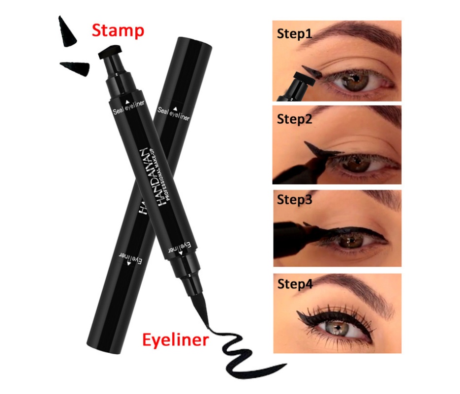 Waterproof 2-in-1 Double-Ended Seal Eyeliner in Black
