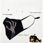 Lightweight Double-Layer Digital Print Skull Funny Face Mask