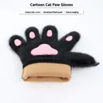 Non-Slip Cat Paw Gloves Plush for Cat Palm Props - Winter