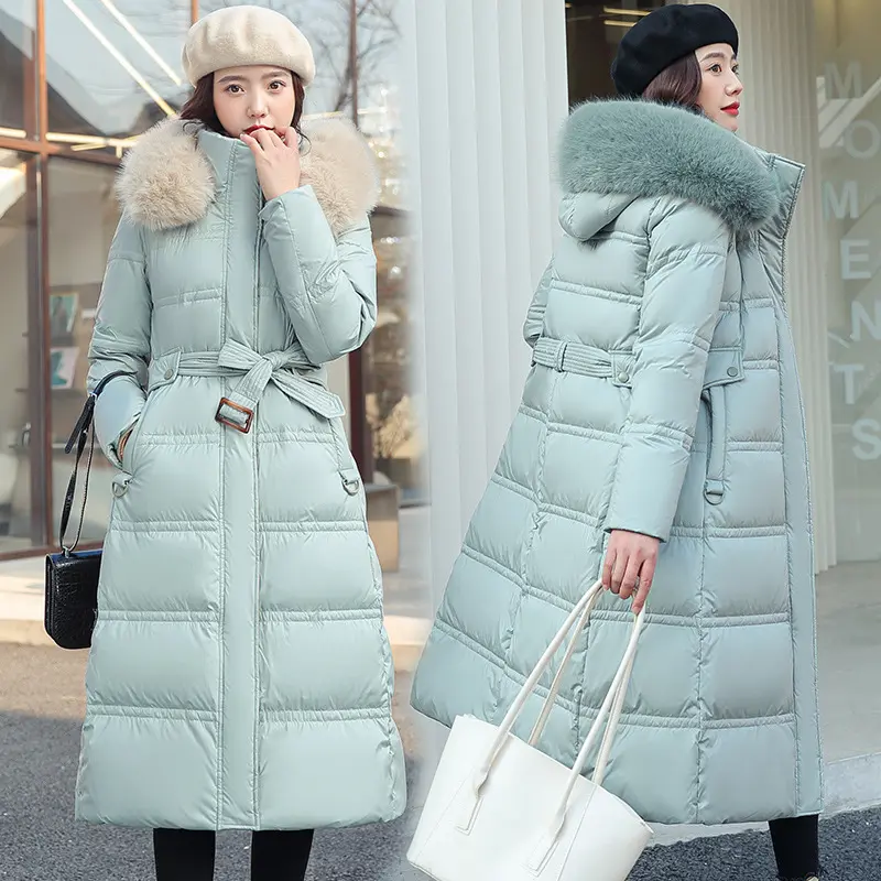 Warm Commuter Padded Cotton Coat for Women, Fur Collar