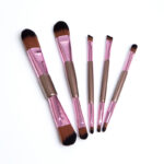 5-Pack Double-Ended Makeup Brushes for Liquid BB Cream, Eyeshadow