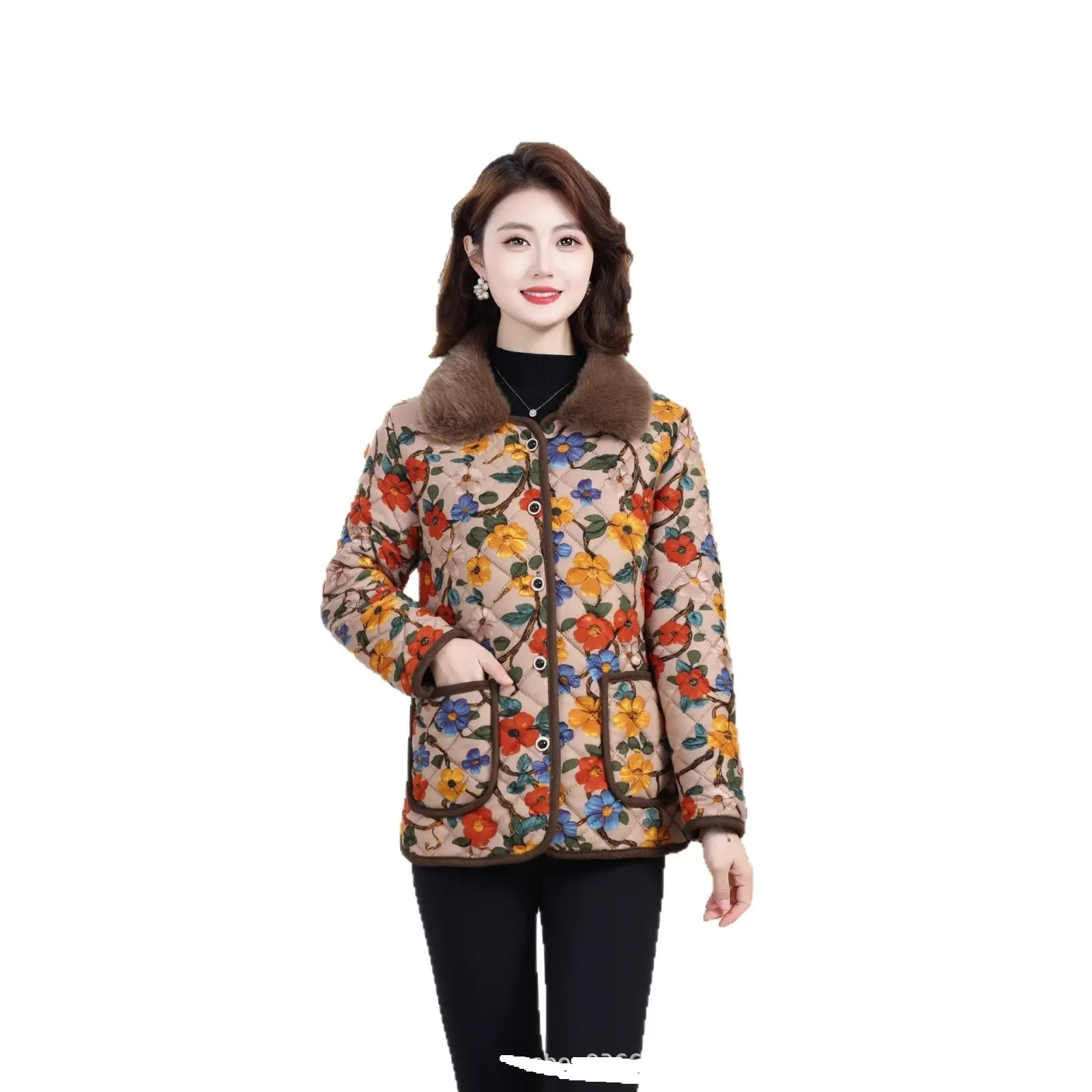 Warmth-Boosted Women's Padded Insulated Cotton Coat
