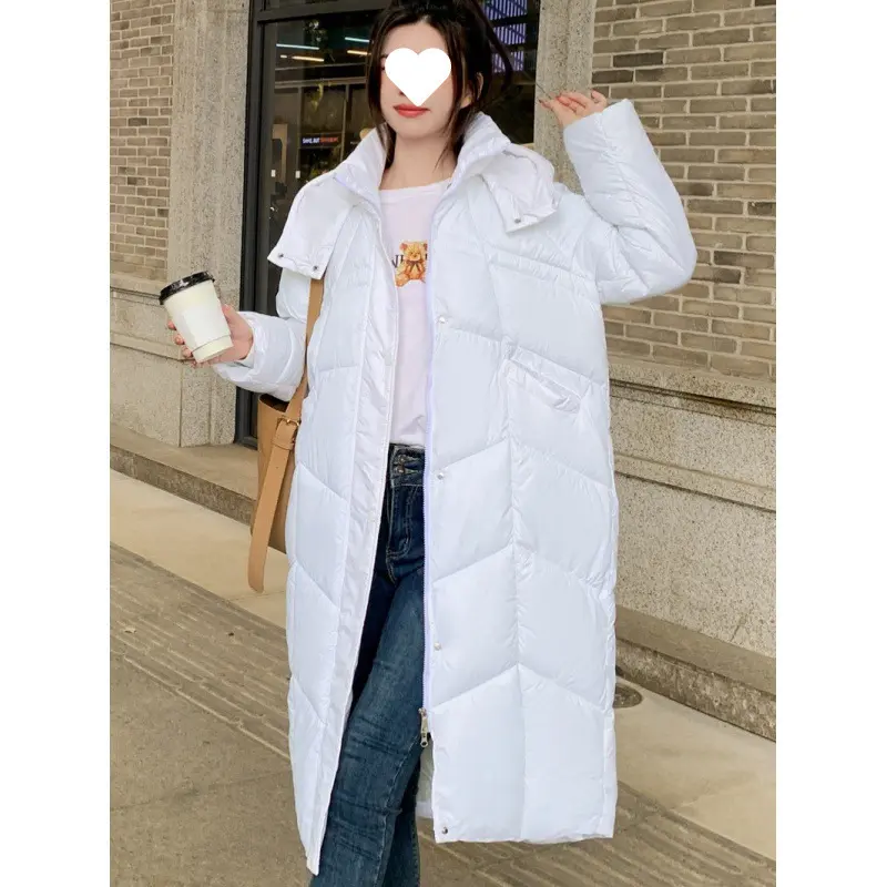 Warm Hooded Relaxed-Fit Knee-Length Padded Cotton Coat Warm Hooded Relaxed-Fit Knee-Length Padded Cotton Coat