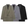 SpringSummer New Women's Double-breasted Versatile Blazer SpringSummer New Women's Double-breasted Versatile Blazer