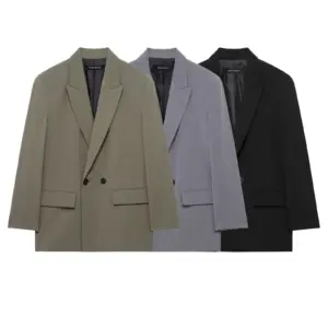 SpringSummer New Women's Double-breasted Versatile Blazer