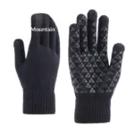 Warm Wool Knitted Touchscreen Gloves, Free Size Unisex