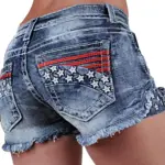 76d099b0-bcca-47a1-899e-acdb9c9435ae.webp Stretchy Patchwork Embroidered Ripped Denim Shorts