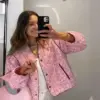 New European And American-style Fashionable Casual V-neck Printed Jacket For Women New European And American-style Fashionable Casual V-neck Printed Jacket For Women