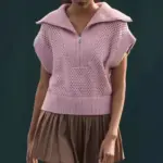 772da8a4-b518-47b4-b36f-a68233974ac0.webp Zipper Front Lapel Knit Vest Pullover Sweater - Pink