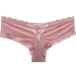 Breathable Ice Silk Lace Panties with Cotton Crotch Lining