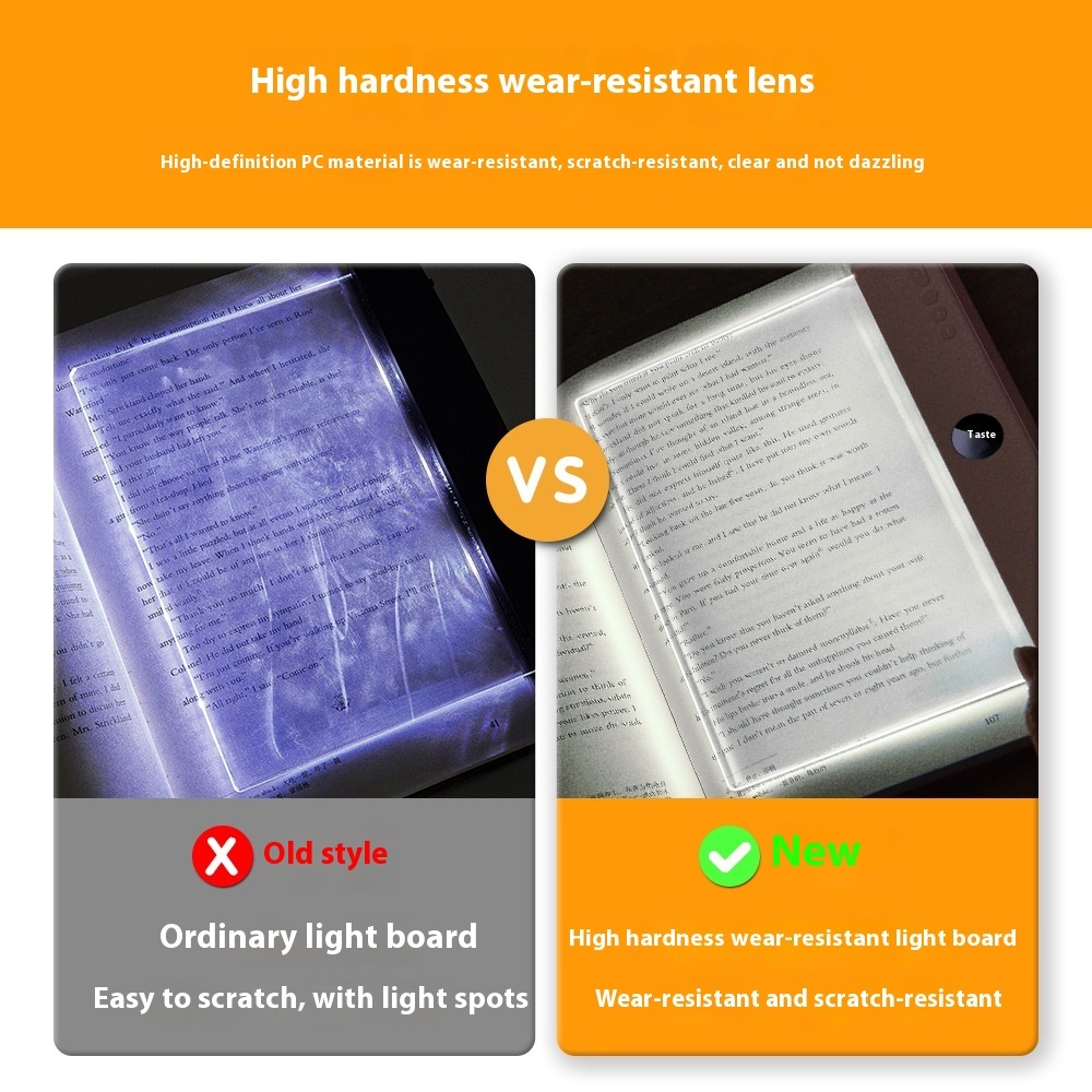 Rechargeable LED Tablet Reading Light with 3 Colors & Timer
