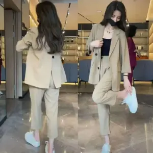 Women's Stylish And Elegant Suit Set Formal Pants And Casual Jacket
