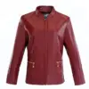 Tailored Slim-Fit PU Leather Jacket for Easy Zip Closure Tailored Slim-Fit PU Leather Jacket for Easy Zip Closure
